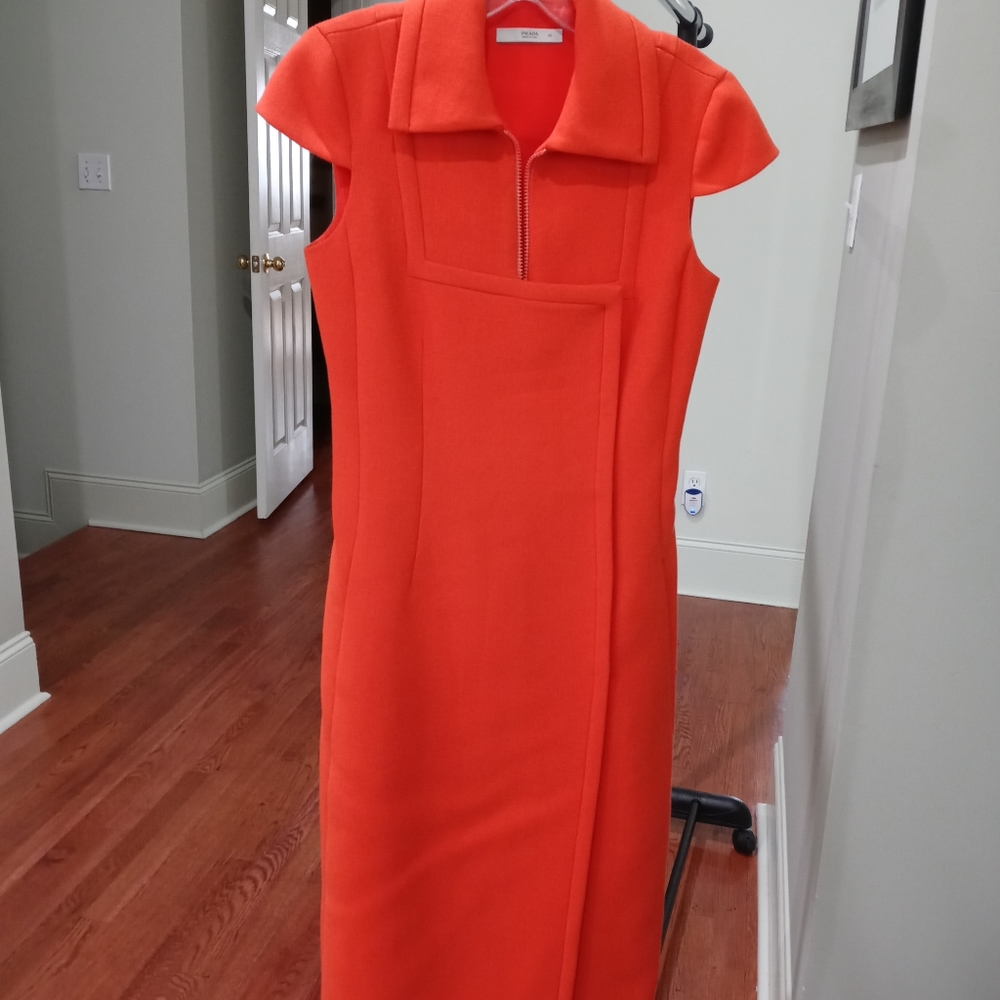 Prada orange vtg dress